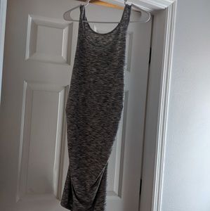 Maternity BodyCon Grey Heathered Tank Drsss